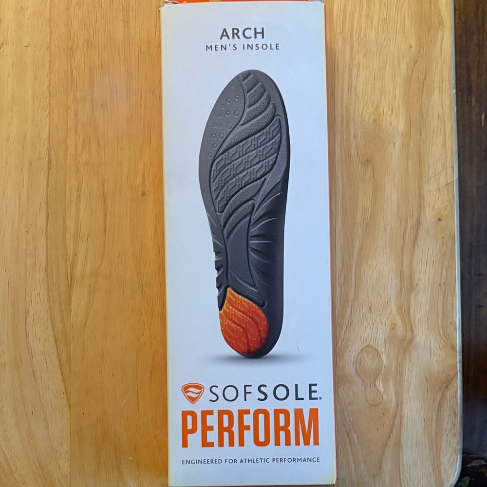 Men's Insole - Black and Orange